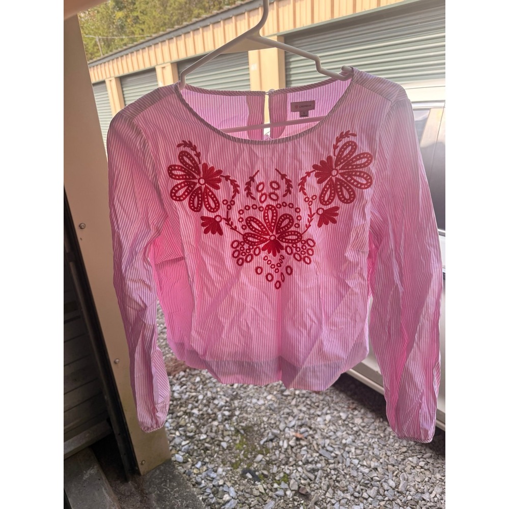 Women's small Cremieux top dressy pink